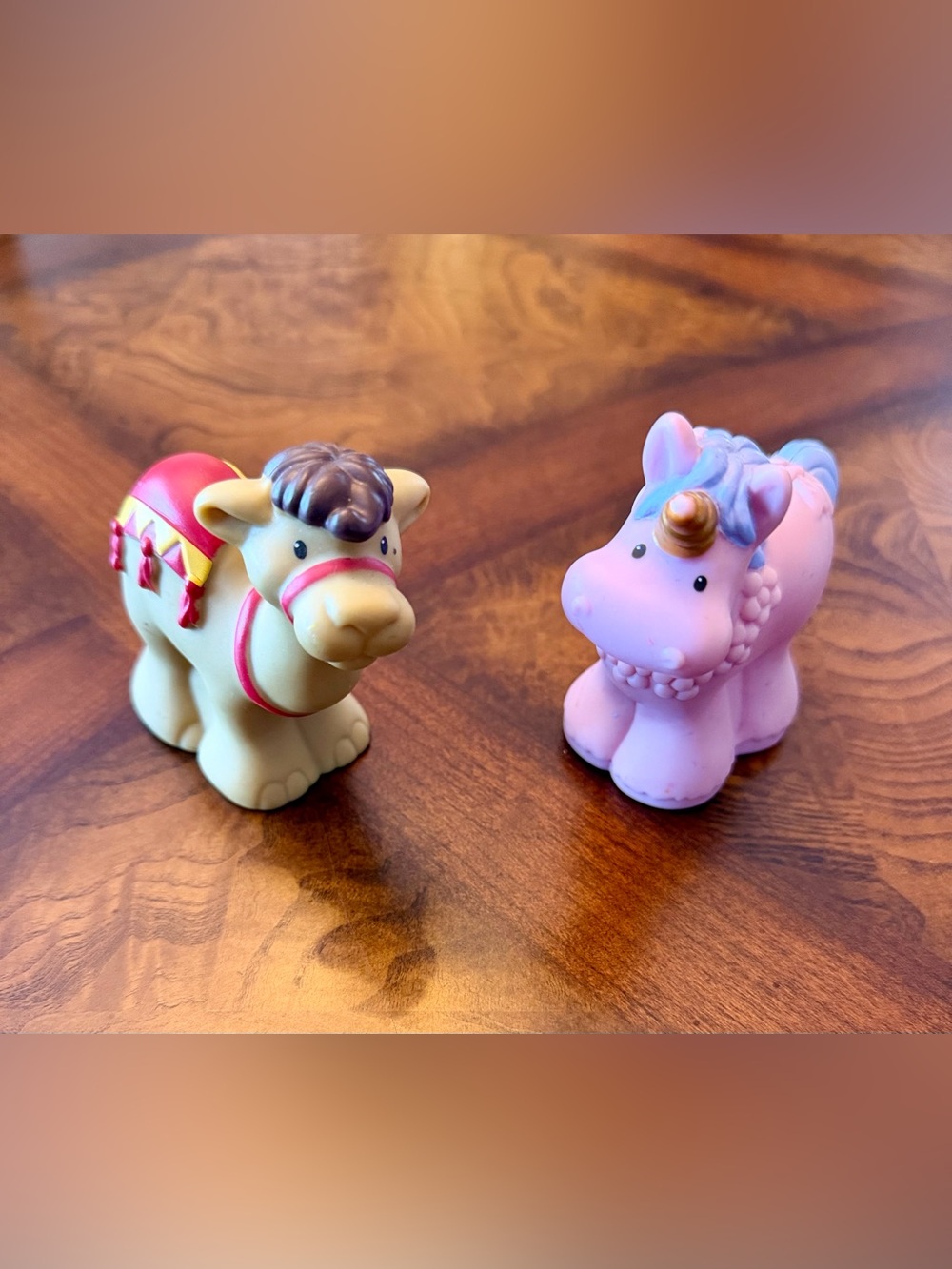 Fisher Price Little People Pink Unicorn + Nativity Camel Bundle Lot EUC